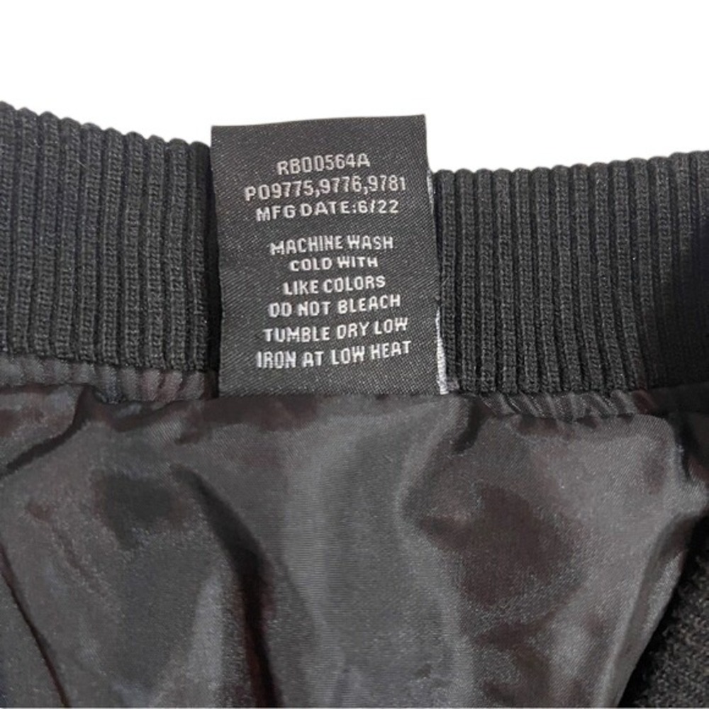 Ring of Fire Men's Black Bomber Jacket Size L Cotton Blend‎ - Picture 6 of 7